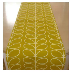 SMALL Table Runner 3ft Orla Kiely Linear Stem Dandelion 36" Yellow Ochre 90cm - Picture 1 of 3