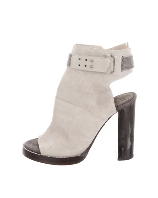 Botines Brunello Cucinelli Gamuza Peep-Toe Monili Talla 37 Foto 1 de 4
