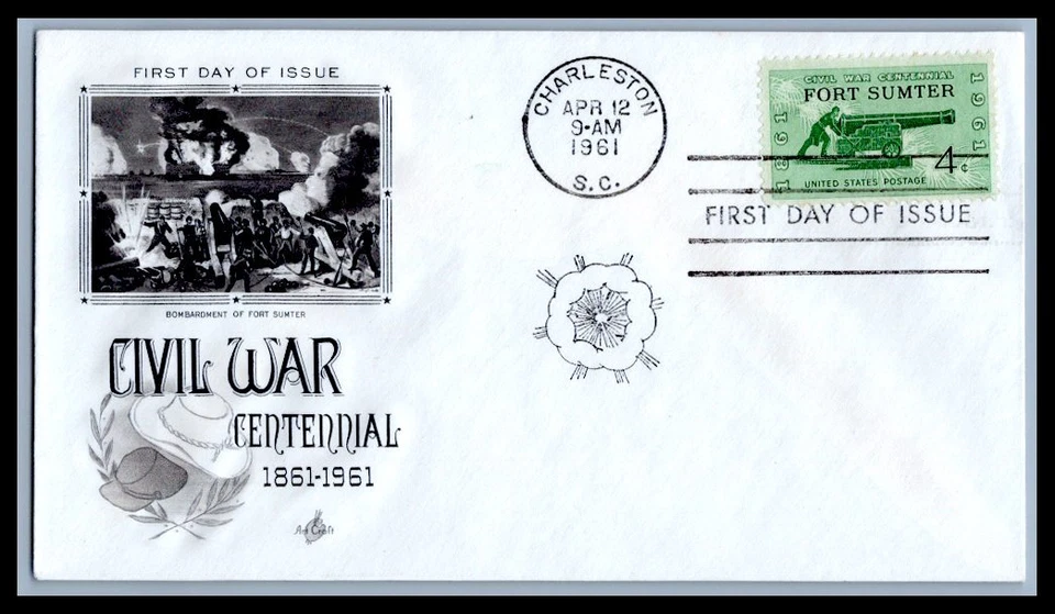 US FDC # 1178 4c Fort Sumter ArtCraft   1961, 9p434 - Image 1 of 1