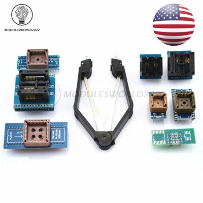 Kit 8 Adattatori Programmatori Presa per Estrattore IC TL866CS/TL866A/ EZP2010 US - Immagine 1 di 4