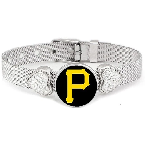 Pittsburgh Pirates Women's Adjust. Silver Bracelet w Gift Pkg D26 Cover
