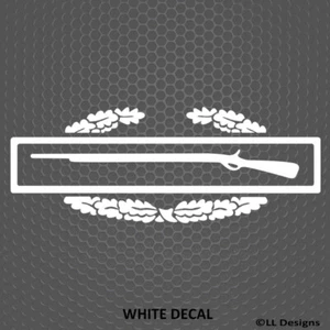 Combat Infantry Badge US Army Military Veteran Vinyl Decal CIB  - Choose Color - Picture 1 of 25