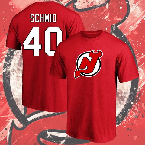 Akira Schmid #40 New Jersey Devils Player Number T-Shirt S-3XL Gift Unisex Cover