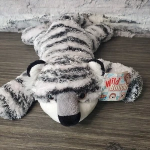 People Pals Tigre Siberiano Gris Blanco Negro Rayas Peluche Animal 12" Rayo Salvaje - Imagen 1 de 12