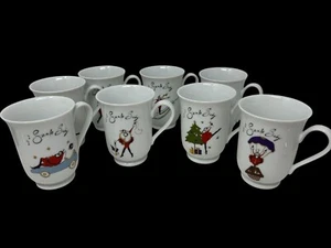 Pottery Barn SANTA BABY Coffee Mugs - Set of 8 ~ EUC!!! - Picture 1 of 9