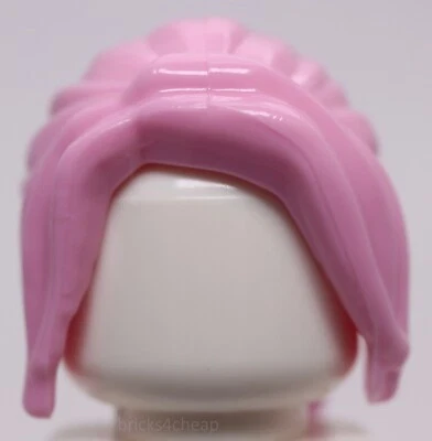 Lego Bright Pink Minifig Hair Female Ponytail Long with Side Bangs - Image 1 of 3