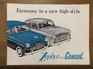 1954 Ford Zephyr and Consul Original Vintage Car Sales Brochure Catalog 1955 - Picture 1 of 3