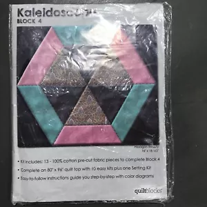 Jo-Ann Quilt Block Kit Kaleidoskop Block 4 Sechseck Schönheit 16" mal 18 1/2" Neu in Verpackung - Bild 1 von 3