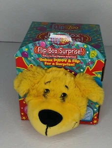 NEW IN BOX Flip Box Surprise ! FLIP A ZOO Stuffed Puppy JayPlay 2017 Yellow Dog - Picture 1 of 3
