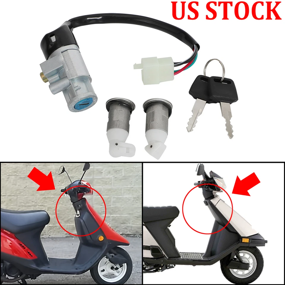 Kit de arnés de 2 llaves interruptor de encendido EE. UU. para Honda Elite 50 SA50 S,SR,LX 1988-2001 Foto 1 de 4