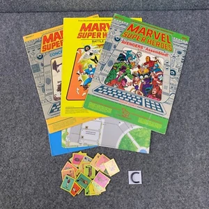 Marvel Super Heroes TSR Campaign Books Battle Book Maps Character Pieces Lot - Bild 1 von 24