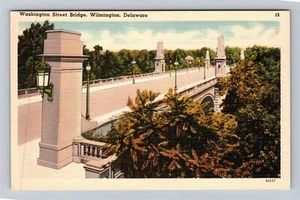 Wilmington DE-Delaware, Washington Street Bridge Vintage Souvenir Postcard - Imagen 1 de 2