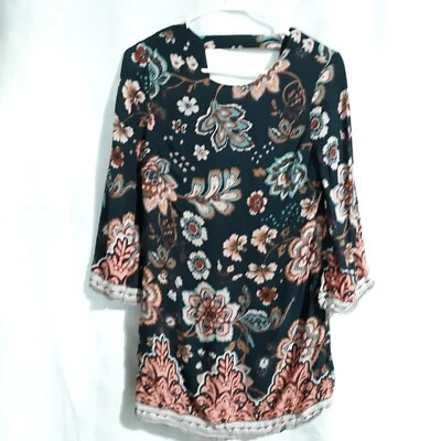 Top boho hippie manga larga floral talla S Ecote para mujer 3/4 Foto 1 de 4