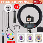 18 inch LED Ring Light + 2.1M Stand 3X Phone Holder Make Up Beauty YouTube Video