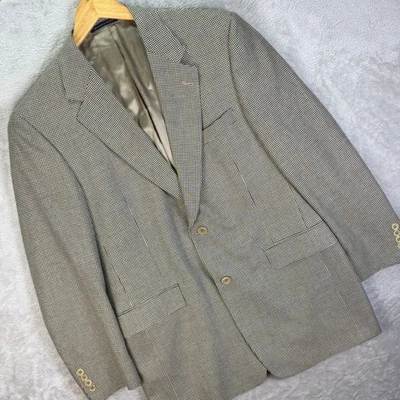 Daniel Cremieux Men's 40R Houndstooth Blazer Sport Coat Tan Black Office - Image 1 of 4