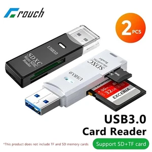 2PCS 2-in-1 USB 3.0 Card Reader Micro SD TF Adapter for PC Laptop Accessories - Picture 1 of 12