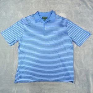 Brooks Brothers Golf Poloshirt Herren XL St Andrews Links blau weiß Streifen - Bild 1 von 6