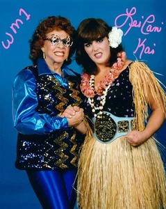 WWF Leilani Kai handsigniertes WM1 1985 Fabulous MOOLAH WWE Wrestling 8x10 Foto - Bild 1 von 4