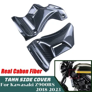 For Kawasaki Z900RS 18-23 Real Carbon Fiber Side Frame Cover Panel Fairing Cowl - Foto 1 di 9