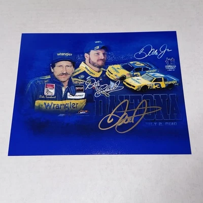 2- Dale Earnhardt Jr con SR WRANGLER DAYTONA CHEVY #3 firmado NASCAR 8x10 fotos Foto 1 de 2
