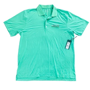 vineyard vines polo shirt men’s large green charity golf classic logo dri fit st - Picture 1 of 8