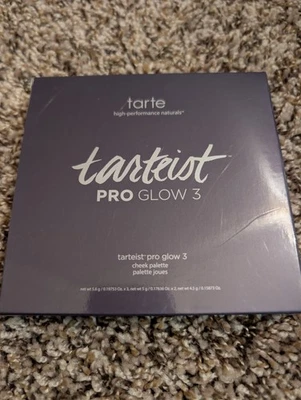 Tarte Tarteist Pro Glow 3 Cheek Palette Blush Highlight 6 Color Set New In Box - Image 1 of 4