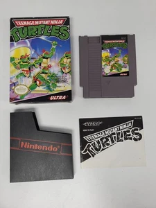 Vintage 1989 Ninja Turtles (TMNT 1) Game for Nintendo NES with Box and Manual - Picture 1 of 22