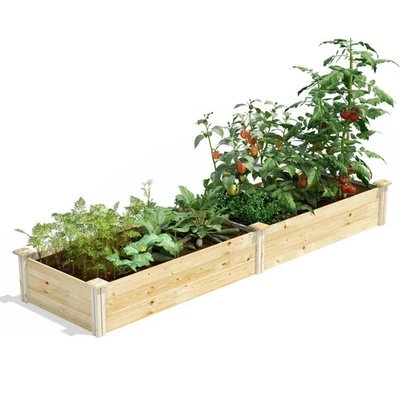 Greenes Fence Raised Planter Box 2'X8'X10.5' Outdoor Rectangle Pine Natural - Image 1 of 4