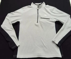 The North Face Polartec giacca pullover uomo grigio/nero 1/4 zip pile tg. M - Foto 1 di 14