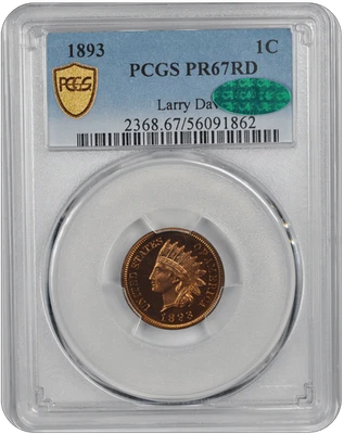 1893 Indian Head PCGS CAC RD 67 - Image 1 of 4