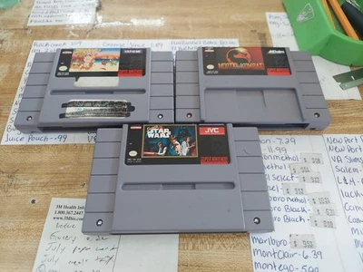 SNES lot 3: Super Star Wars, Mortal Kombat, Spankys Quest - Image 1 of 2