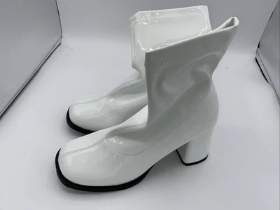 Botas Go Go Para Mujer Media Pantorrilla Tacón Bloque Cremallera Disfraces Disco Zapatos, Talla 6 Foto 1 de 3