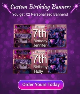 kpop demon hunter saja boys personalised birthday banner x2 kpop birthday banner - Picture 1 of 3