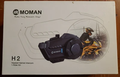 Moman H2E Eagle-Like Motorcycle Helmet Intercom Headset Music Sharing/AI Voice - Image 1 of 4