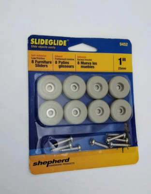Shepherd 9452 Slide Glides Round Self-Adhesive Furniture Sliders - Image 1 of 2