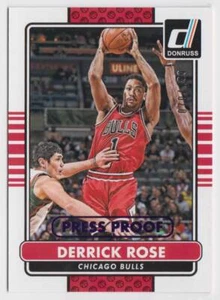 2014-15 Panini Donruss Press Proof Purple #144 Derrick Rose 070/199 Bulls - Picture 1 of 2