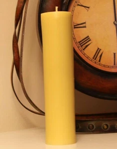 Handmade 100% Pure Beeswax Pillar Candles 100% Cotton Wick - Picture 1 of 7