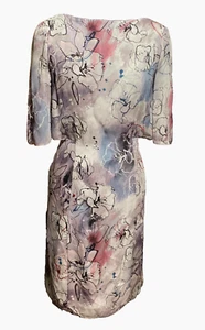 Reiss Dress Women Small Pure Silk Lined Oriana Print Size 6 - Picture 1 of 13
