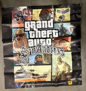 Mapa/Póster GTA Grand Theft Auto San Andreas Original Doble Cara SIN JUEGO - Imagen 1 de 2