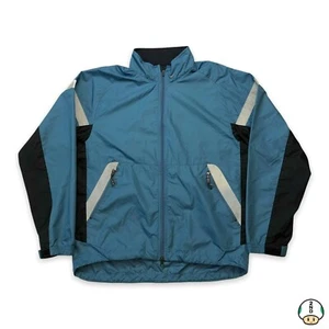 Nike Sportswear Jacket Mens Medium Blue 3M Swoosh Full Zip Windbreaker Bomber - Picture 1 of 7