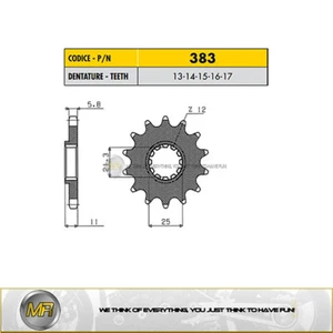 HUSQVARNA TC 610 FROM 1991 TO 2000 FRONT SPROCKET SUNSTAR 520 WITH 16 TEETH - Picture 1 of 1