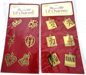 Lil' Charms Embellishments for Papercraft American Traditions Designs Lot of 2 - Picture 1 of 7