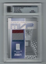 PATRICK ROY FAMOUS FABRICS Second Edition JUMBO PATCH #3/9 ITG Stanley Cup MVP