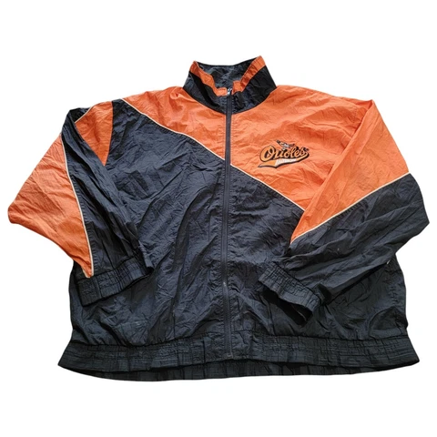 Vintage Baltimore Orioles Windbreaker Lightweight Jacket Size XL 90s MLB Cover