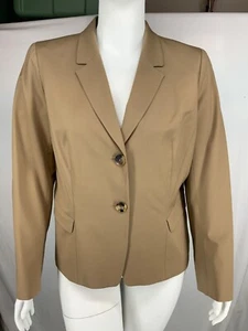 Lafayette 148 New York - Tan, Virgin Wool, Lined Blazer, Sz 18 - Picture 1 of 12
