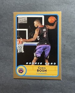 2003-04 Topps Bazooka Chris Bosh Gold Border Rookie #228 Raptors Heat RC