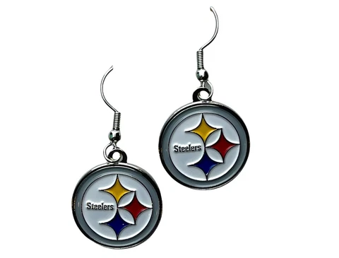 NFL Licensed Pittsburgh Steelers Dangle Earrings RAM F6D20C Cover