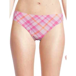 No Boundaries Women's Micro Ultra Cheeky Panties Size 3XL Flamingo Plaid - Picture 1 of 2