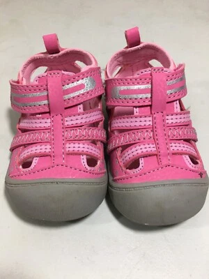 ?BABY BY OSH GOSH SZ 3 МАЛЫШЕЙ ДЕВОЧЕК РОЗОВЫЕ САНДАЛИИ - Изображение 1 из 4