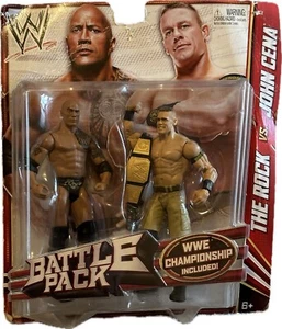 Figuras de acción WWE Mattel 2013 Battle Pack The Rock VS John Cena nuevas selladas W8 - Imagen 1 de 2